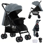 3 in 1 Baby Stroller Prams Lightweight Stroller Compact Foldable Stroller Newborn Stroller Travel System Pushchair Baby Buggy