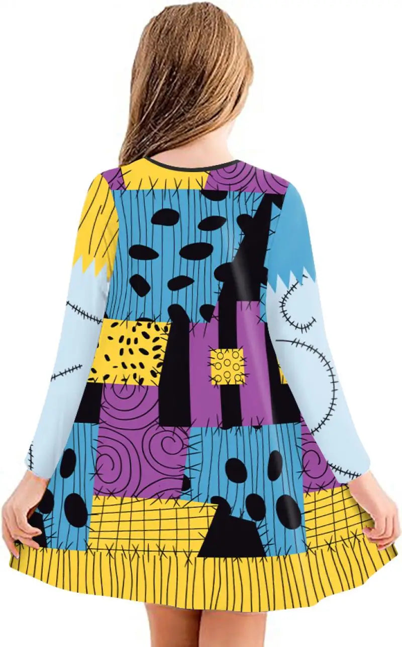 Halloween Sally Suit Cosplay Costume Anime Movie Bodysuit Spandex Jumpsuit Party Carnival Leggings Day of The Dead Zentai Set