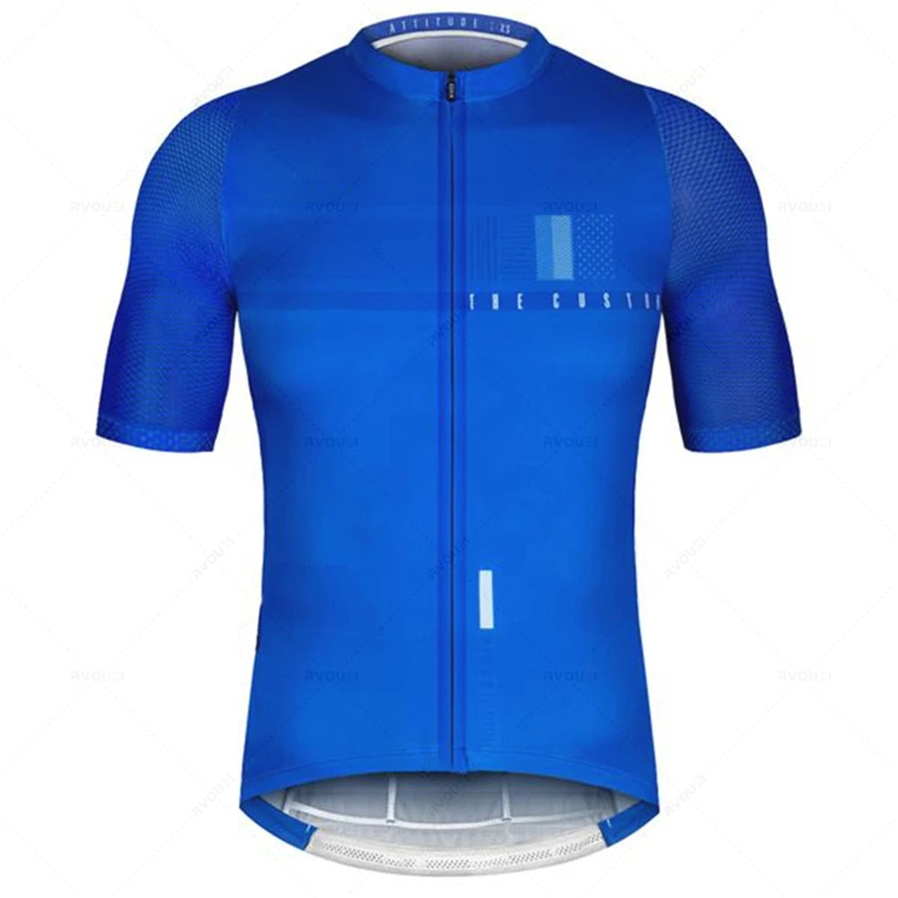 New Pro Team Men’s Cycling Jersey Set – Breathable Anti-UV Short Sleeve Bicycle Clothing Maillot Ciclismo