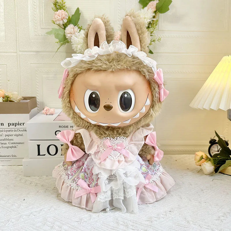2025 New 38cm Labubu Hot Only Selling Clothes Labubu Mokoko Idol Doll Fashion Design Dress Coat Set Accessories Gift