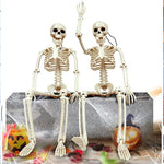 1pc Happy Halloween Modeling Humanoid Skeleton Decorative Props Haunted House Home Bedroom Balcony Decoration Party DIY Supplies