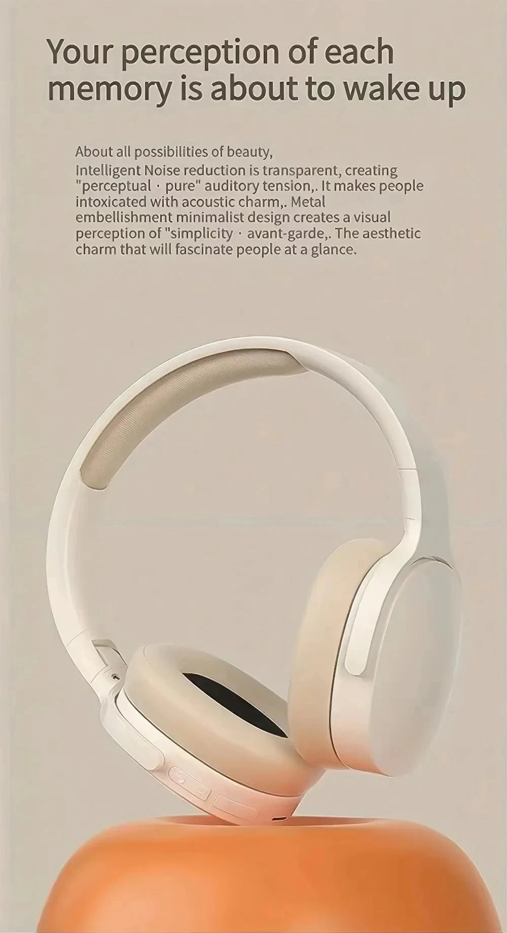 Xiaomi New Fashion Wireless Bluetooth Headphones Over Ear 9D HIFI Stereo Headsets True Sports With Earphones TF/AUX Music Player