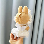 Luxury Plush Wedding Dress Dolls Clothes for Labubu I II Korea Style Fluffy Romantic Wedding Dress Flower Hat Suit for Ladbubu