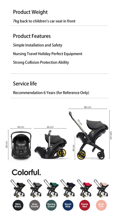 Ultralichte 4-in-1 Kinderwagen met Autostoel