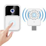 WiFi Wireless Doorbell Camera with Chime Smart Video Night Vision Indoor Security Two-Way Intercom Door Bell for Home Office