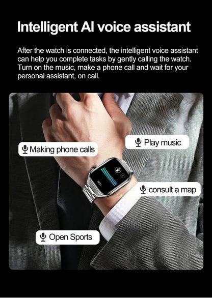 2025 New ECG+PPG Accurate Measure Heart Rate Smart Watch Men Blood Pressure Lipids Uric Acid Bluetooth Call Health Smartwatches