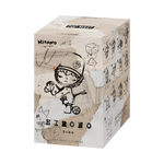Box with artistic design and text, featuring a character and the brand 'Pop Mart'.