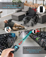 Anchtek 110db Loud Alarm Wireless Vibration Alarm with Remote Control Anti-Theft Alarm Motorcycle Bike Vehicle Security Alarm