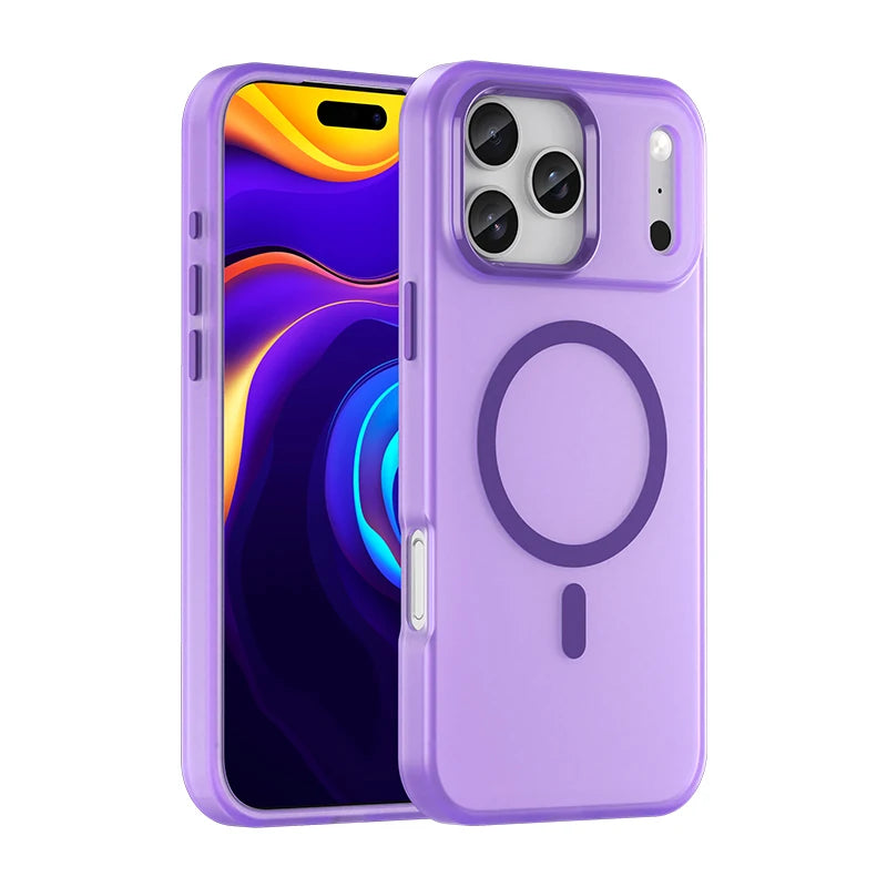 Shockproof Matte Transparent Case For Magsafe Case For iPhone 17 Pro Max 17 Air 17 Pro 17 Wireless Charge TPU Soft Cover Funda