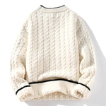 Autumn Winter Men's Warm Knit Pullovers Fashion O-Neck Patchwork Casual Knitted Sweater Men Youthful Vitality Sweaters