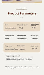 #Wireless Bluetooth 5.3 Headphones Over Ear HIFI Stereo Headsets True Sport Gamer Earphone TF/AUX Music Player with HD Mic Gifts