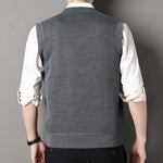 Cardigan Sweater Vests Men Autumn Winter Fleece Knitted Waistcoat Argyle Plaid Smart Causal Fashion Knit Sleeveless Sweater Vest