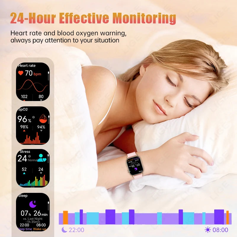 LIGE 2025 For Android IOS GPS Smart Watch Women 2.01