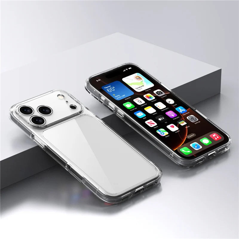 Luxury Hybrid Transparent Shockproof Phone Case For iPhone 17 Pro Max 17 Air 17Pro Max Clear Hard Acrylic Protective Back Cover