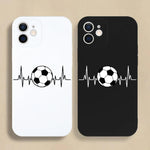 Funny Football Graphic Phone Case For iPhone 16 15 14 13 12 11 Pro Max Mini X XS SE4 7 8 Plus 16E Shockproof Silicone Soft Cover