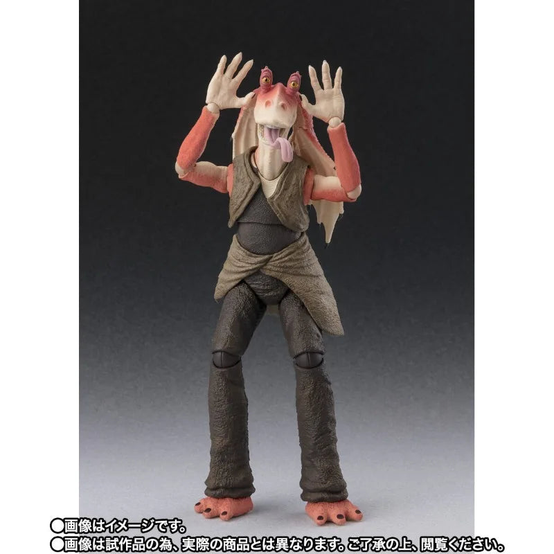 Bandai Original Genuine Anime Star Wars: Episode The Phantom Menace Jar Jar Binks S.H.Figuarts 16cm Model Action Figure Toy Gift
