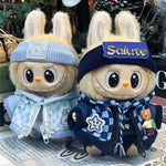 Suspenders Suit For 17cm Labubu Doll Clothes All-match Colour Outfit Doll Accessories Fashion Design Lovely Little Bear Star