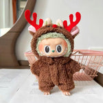 17cm LABUBU Christmas Santa Outfit - Gen1-3 Doll Clothes Set for Vinyl Figures, Festive Santa Costume with Accessories