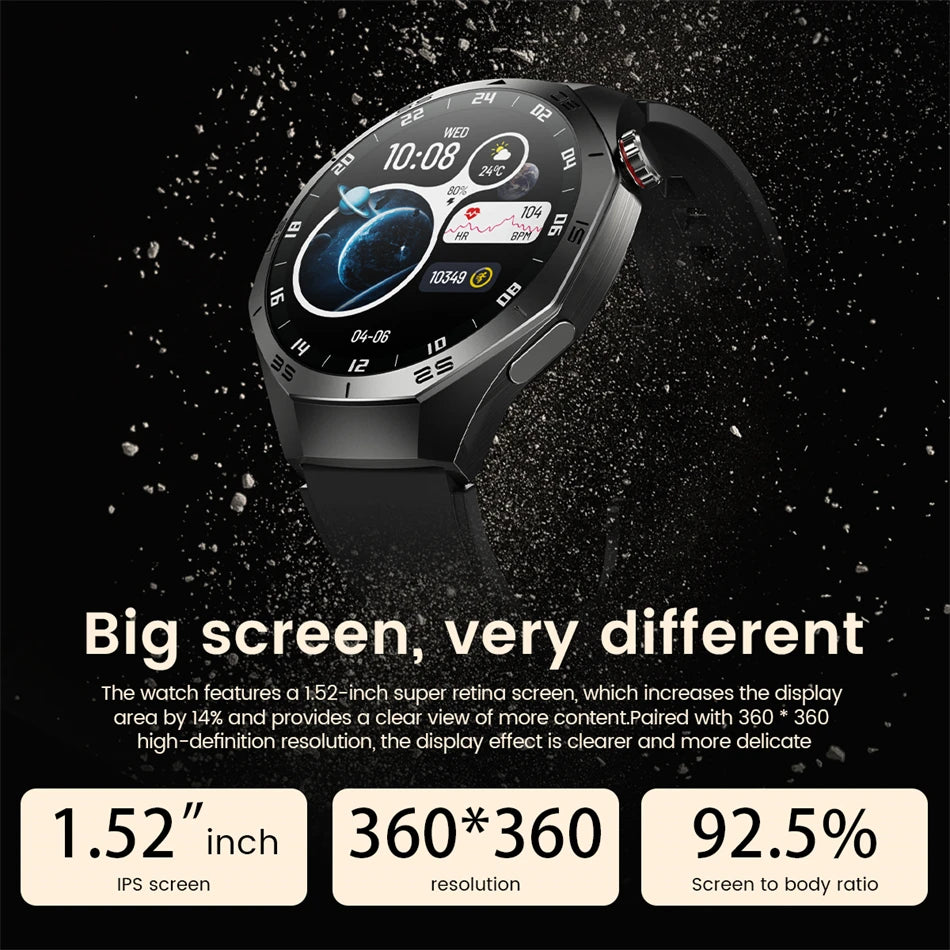 For HUAWEI GT5 Pro Smartwatch Men 360*360 HD AMOLED Screen GPS Motion Track Heart Rate Bluetooth Call IP68 Waterproof Smartwatch
