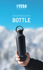 Tyeso Stainless Steel Vacuum Insulated Water Bottle Portable Durable  Leak-Proof for Outdoor Sports Matte Finish Carry Handle