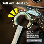 Labubu Anti Drop Buckle Silicone Rope Keychain Protection Ring Colorful Winding Fixed Anti Drop Labubu Accessories