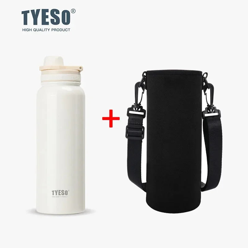 Tyeso Thermos Bottle Portable Sport Vacuum Flask Travel Stainless Steel Thermal Water Bottle Keeps Cold and Heat Thermal Mug