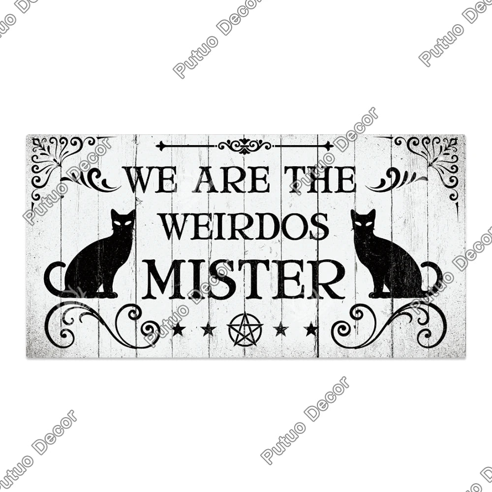 Putuo Decor Halloween Wooden Hanging Pendant Door Sign Pumpkin Ghost Bat Swith Greeting Doorplate Wood Crafts Happy Halloween Da