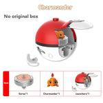 Pokemon Figures Beyblade Top Gyroscope Toys Pikachu Charmander Squirtle Mewtwo Eevee PVC Models Pokeball Gift For Kids