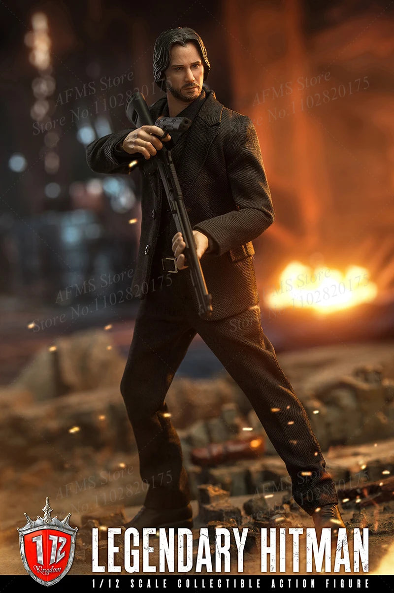 Kingdom KD9001 1/12 Scale Collectible Figure Killer John Wick Keanu Reeves Model 6inch Full Set Men Soldier Action Figure Soldie