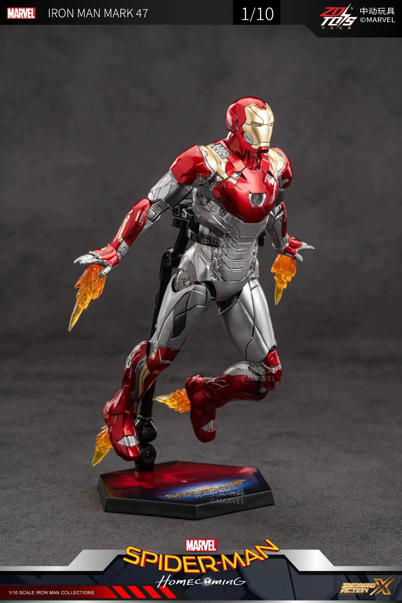 ZD Toys Iron Man MK15 MK16 War Machine MK2 Action Figure Iron Man Mk47 MK35 Red Snapper 1/10 Scale Iron Man Collections Gift