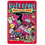 1PC Halloween Metal Sign Horror Movie Theme Shabby Iron Painting Tin Signs Wall Art Man Cave Film Theater Club Home Decoration