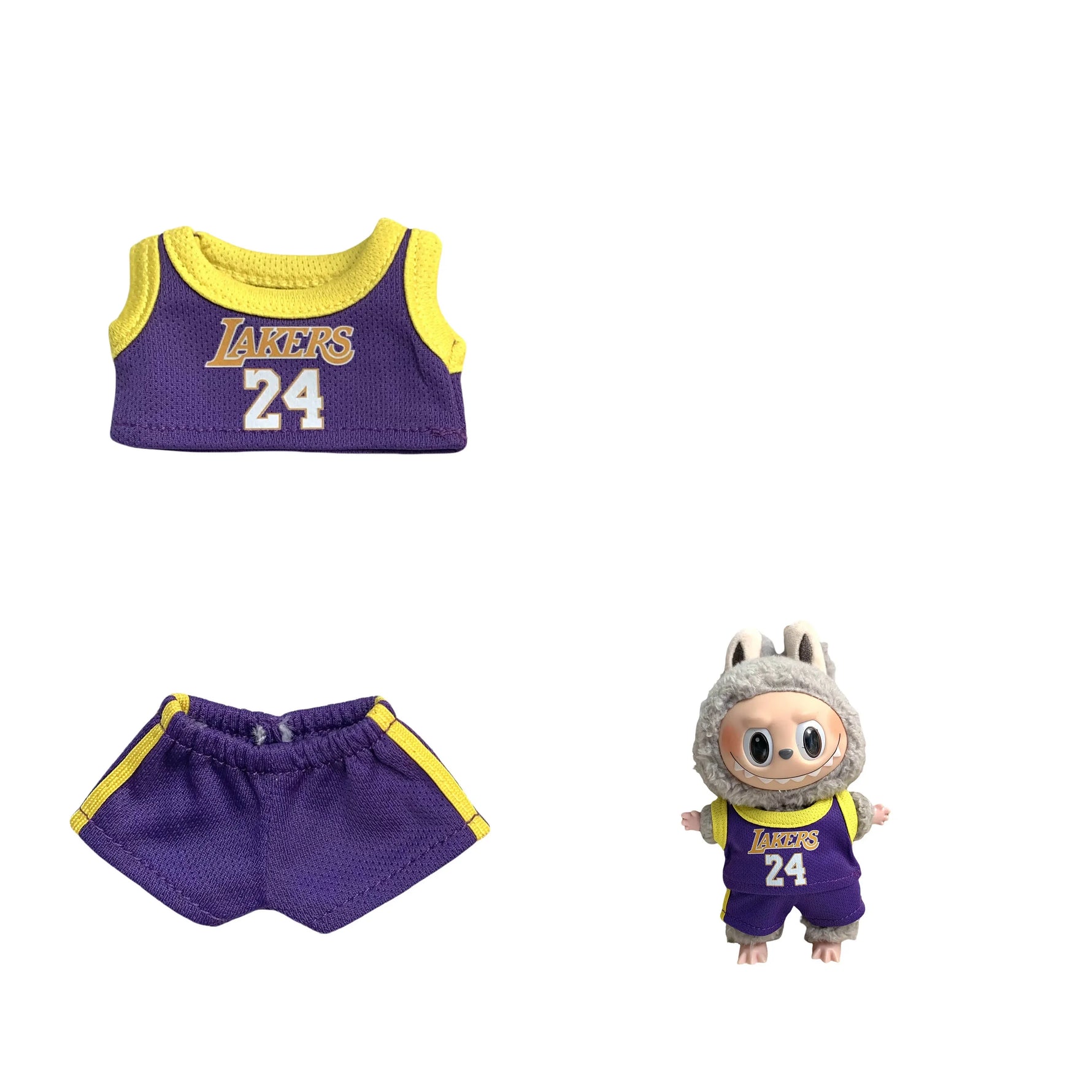 Clothes for Labubu  Basketball Player Clothing Kawaii Mini Plush Doll Clothes Doll Cute Athlete Idol Doll Accessories