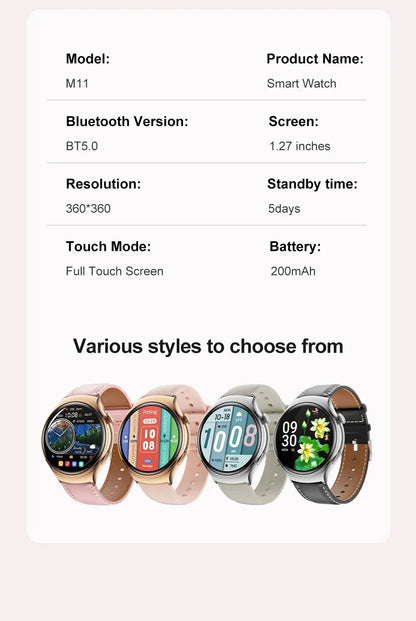 2025For HUAWEI Smart Watch Women GPS Trajectory Heart Rate Blood Pressure NFC Bluetooth Call 1.27inch AMLOED Smartwatches Ladies
