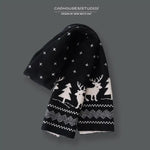 Christmas Atmosphere Santa Claus Knitted Red Scarf For Women New Style Warm Neck Protection Knitted Scarf Versatile Shawl