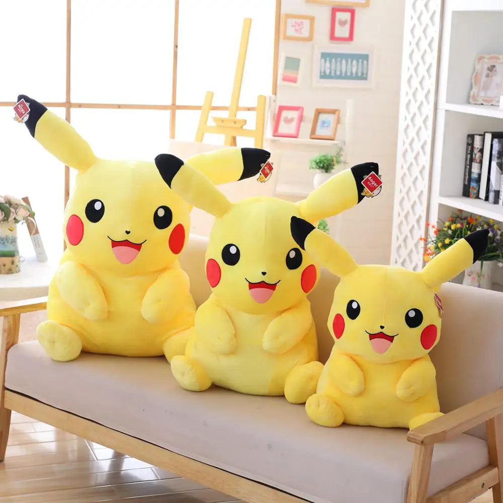 Kawaii Big Size Pokemon Pikachu Stuffed Toys Pikachu Plush Dolls Pikachu Peluche Pillow Xmas Gift For Kids Friends Boys