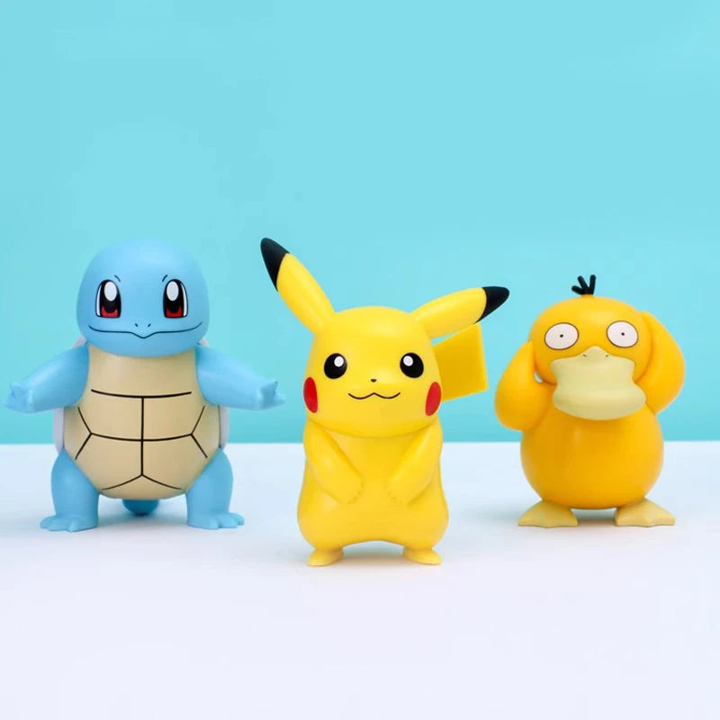 Hot Pokemon Anime Figures Pikachu Toys Model Charmander Psyduck Squirtle Jigglypuff Bulbasaur Kawaii Collect Dolls Action Figure