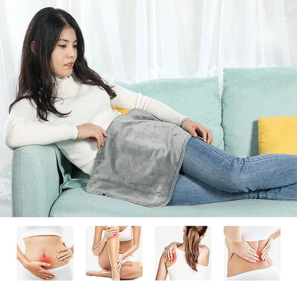 2025 USB 5V Electric Heating Pad for Cramps & Back Pain Relief Heat Pad with 59 INCH Cable Mini Heated Blanket 19.6*11.8 INCH