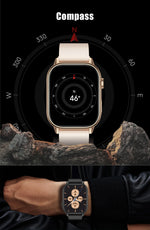 LIGE 2025 For Android IOS GPS Smart Watch Women 2.01" HD Screen Heart Rate Bluetooth Call Compass IP68 Waterproof Men Smartwatch