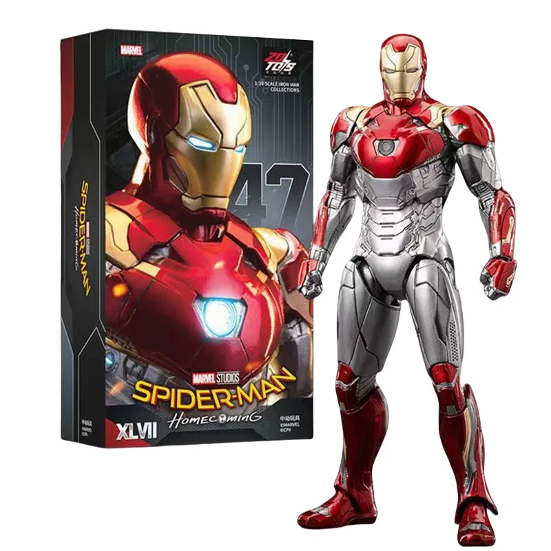 ZD Toys Iron Man Action Figure Mark 35 Red Snapper Iron Man MK 24 MK 22 MK 47 Tony Stark Ironman Figure Action Collect Toy Gift