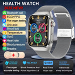2025 New ECG+PPG Accurate Measure Heart Rate Smart Watch Men Blood Pressure Lipids Uric Acid Bluetooth Call Health Smartwatches