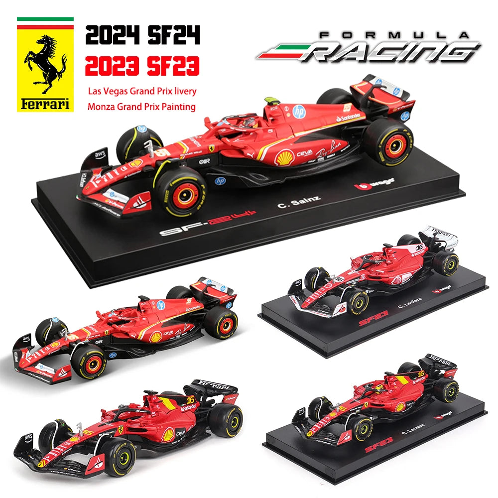 1:43 2023-2024 F1 Scuderia Ferrari SF24 SF23 Diecast Mode