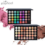 POPFEEL 40 Colors Eyeshadow Palette Long Lasting Easy Makeup Brown Eyeshadow Palette, Pink Eyeshadow Palette