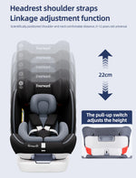 AP01 KL001B Child Car Seat 360° Rotating 5-Point Belt 9-36kg 0 -12 years ECE ISOFIX Child Safety Seat