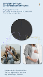 Circular Black Self Powered Wireless Doorbell AC 110v 220v US/EU Plug With 60 Rings Waterproof Long-Distance Kinetic Door Bell