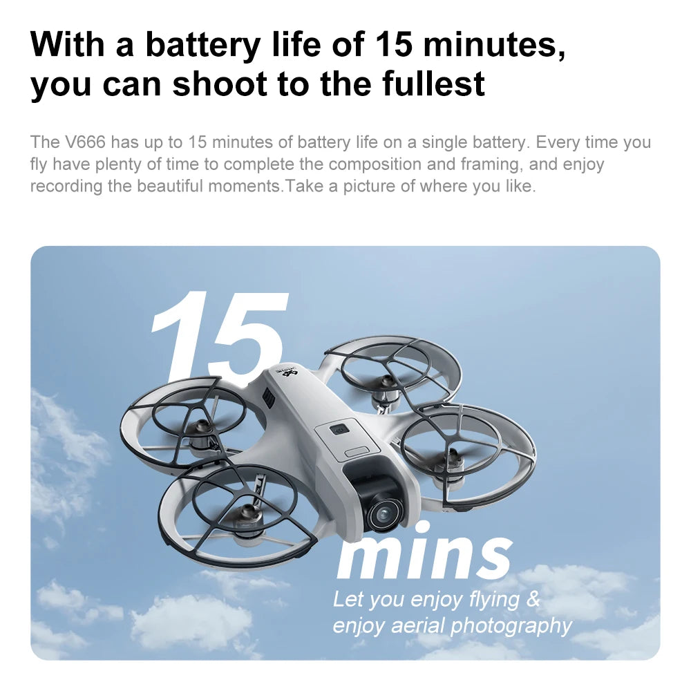 V666 Mini Rc Drone 8K HD 4ch 6-Axis Headless Mode Helicopter 360° Flip Remote Control Quadcopter Toys Mini Drone Fors Kid Gifts
