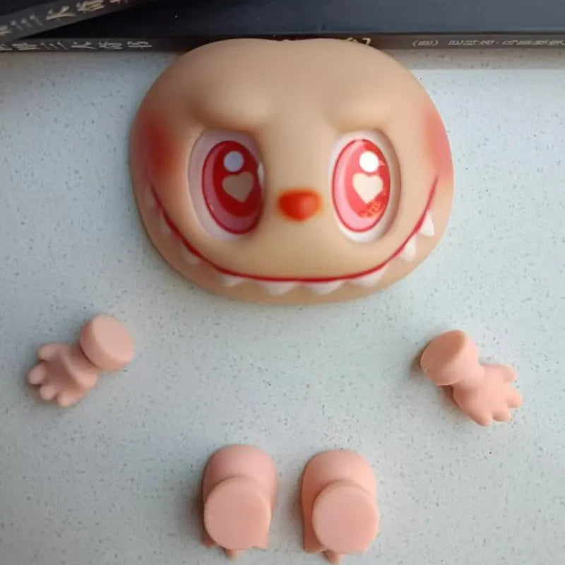 Hot Sell Labubu Plush Doll Parts Vinyl Doll Accesseries Pvc Face Changing Parts Hands Feet Replacement Supplies Diy Gifts