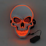 Halloween Horror Skull Mask LED Cold Light Mask LED Halloween Mask Cosplay Mask Halloween Party Decoration Luminous Skull Masks