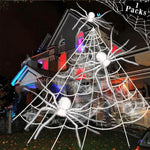 Halloween Party Big Plush Spider Horror Halloween Decoration Party Prop Outdoor Truly Terrifying White Giant Spider Plush Prop