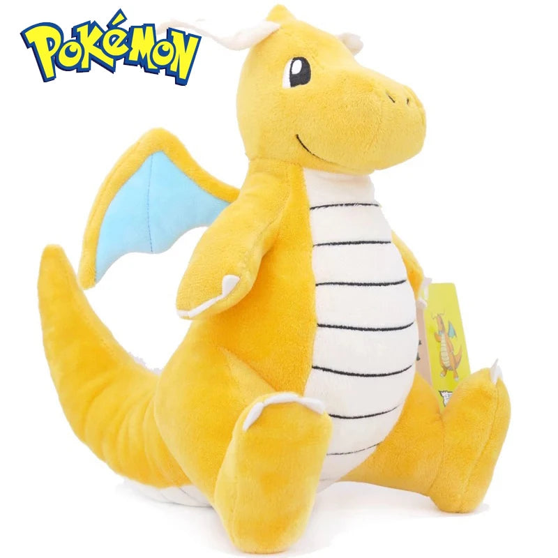 Pokemon Kawaii Dragonite Stuffed Toys Cartoon&Cute Plush Dolls Throw Pillow Birthday Gift for Kids Friends Boys Home Decoration