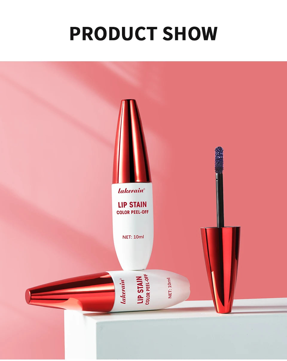 3 Colors Lip Stain Color Peel-Off Stick Set Long-lasting Waterproof Pink Liquid Lip Gloss No Fading And Non-stick Cup Lip Gloss